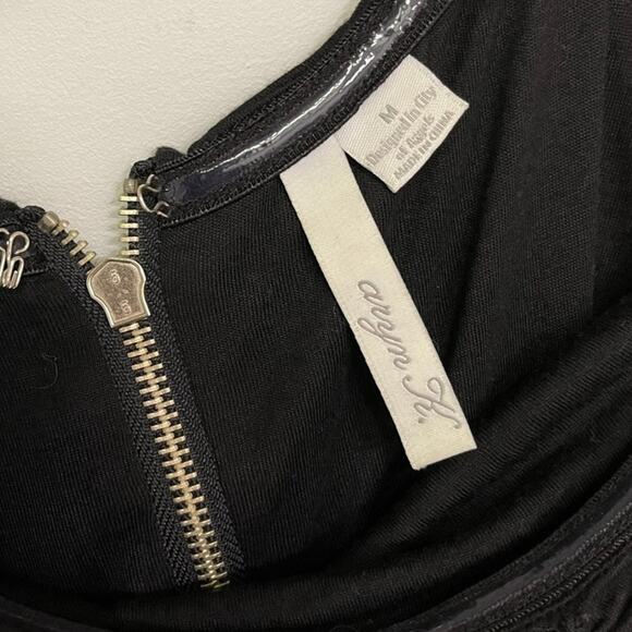 ARYN K Dress Size Medium Maxi Drape Strapless Black Casual Drapey Zipper Back - Picture 2 of 8